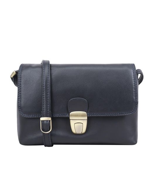 Lloyd Baker Blue Madurai Leather Crossbody Bag
