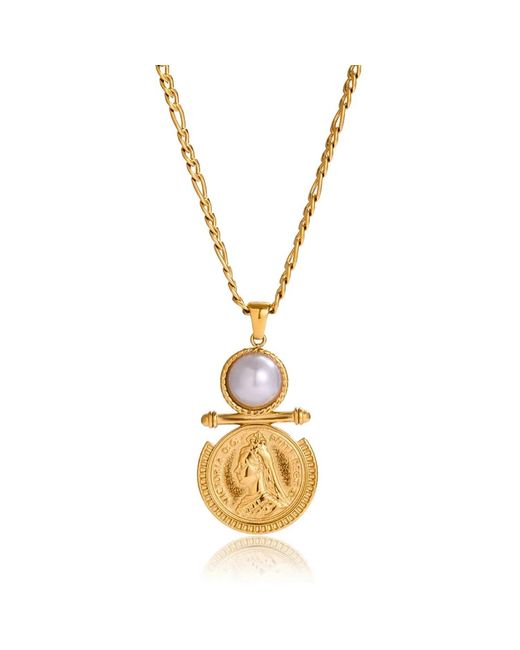 Olivia Le Metallic Athena Coin Pendant Necklace