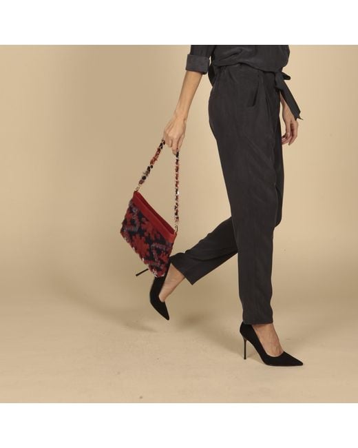 SJW BAGS LONDON Red Vail Clutch Bag