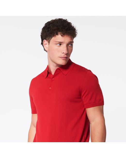 George Patrick Red Candy Cashmere Polo Shirt for men