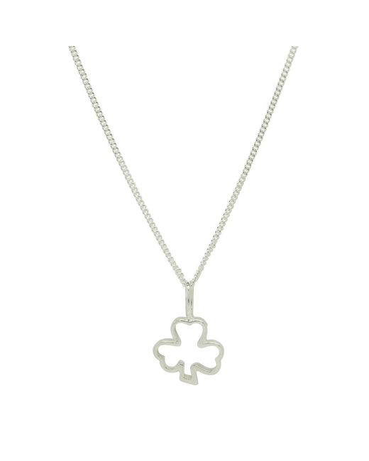 Katie Mullally Metallic Shamrock Charm Necklace