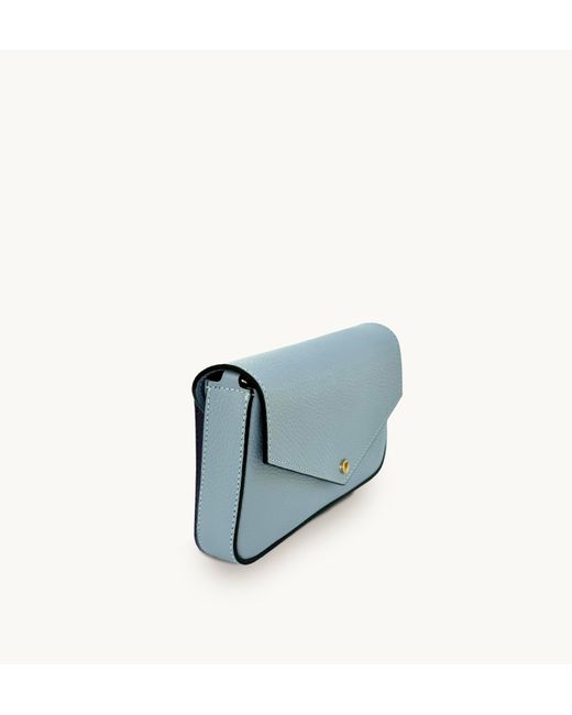 Apatchy London Blue The Munro Sky Leather Shoulder Bag
