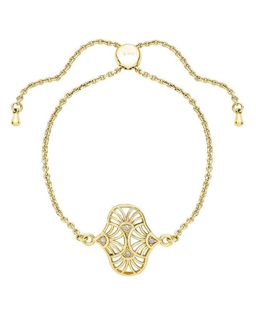 Lucy Quartermaine Metallic Art Deco Oval Bracelet