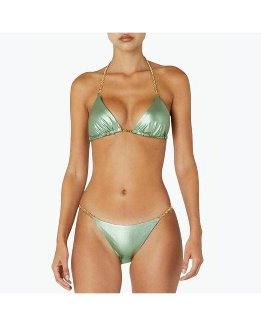 Room 24 Green Mindy Bottom Metallic Mint