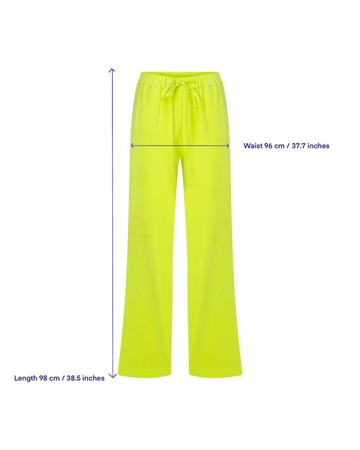 NAZLI CEREN Yellow Kyra Cropped Trousers