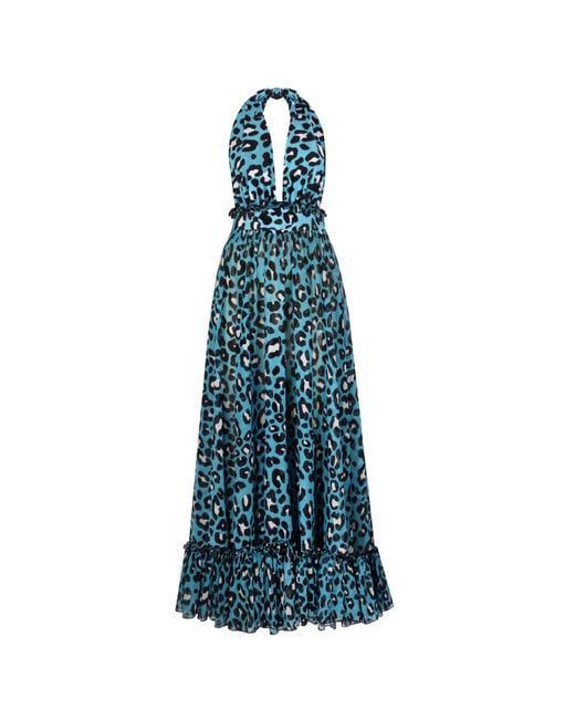 Nur Karaata Blue Saponaria Leo Beach Dress