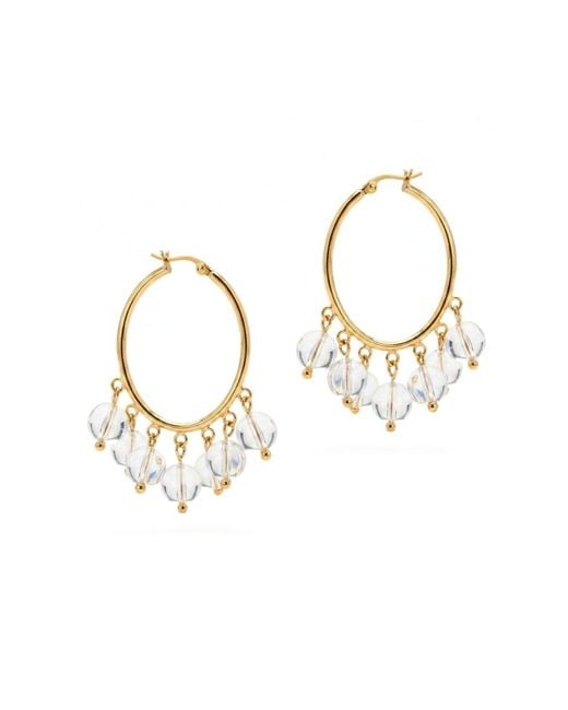 Jaredjamin Metallic Daniela Hoop Quartz Earrings