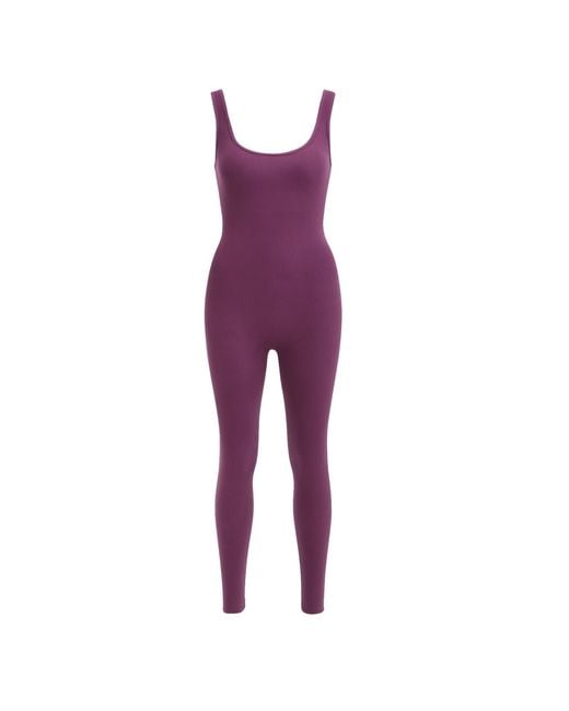 Altra Volta Purple Sculpted Ribbed Jumpsuit