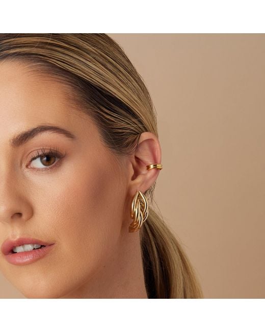 Shabella Nyc Metallic Double Stack Bold Ear Cuff
