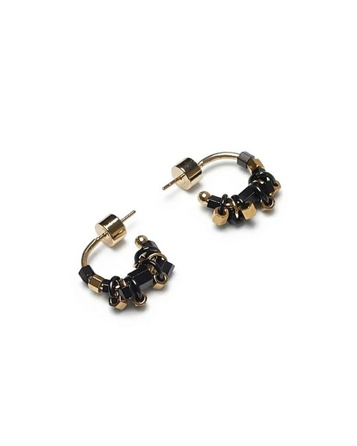 Kirei Metallic Edge And Stainless Steel Hoop Earrings