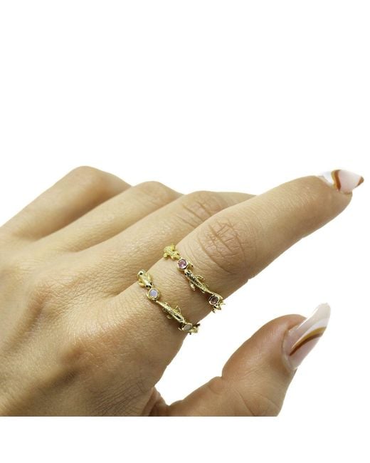 NASI SILVER Metallic Eternity Neshama Fish Band- Opal