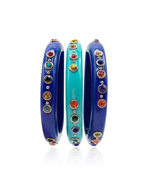 Michael Nash Jewelry Blue Holland Resin Studded Resin Bangle