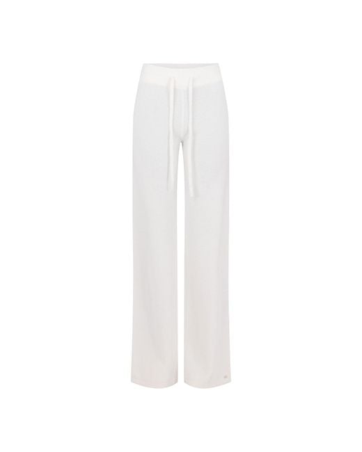 tirillm White Andrea Merino Wool Loose Fitted Trouser- Off