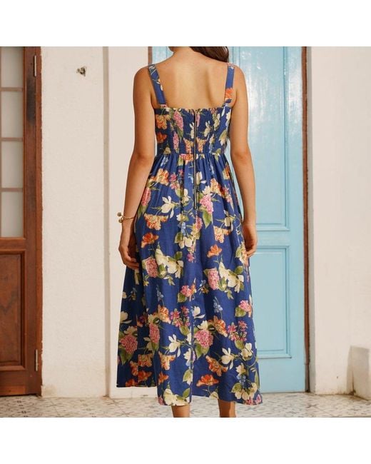 Yumi Kim Blue Evi Linen Dress