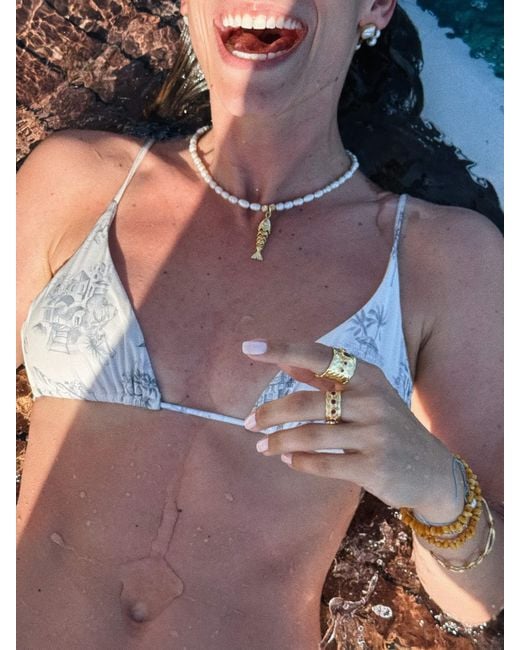 La Pluie Jewellery Metallic Luce Di Pesce Necklace