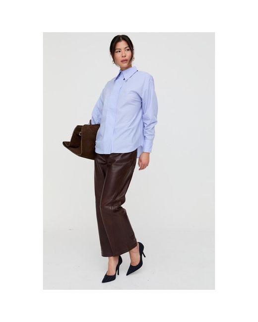 Lily and Lionel Blue Dapper Double Placket Stripe Shirt
