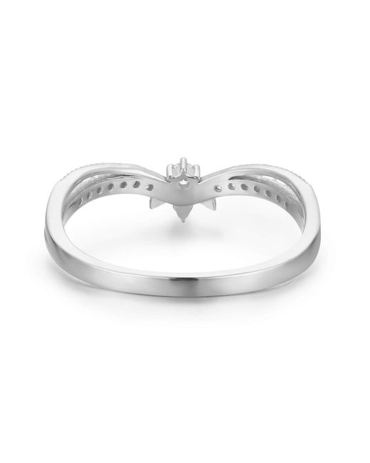 Azura Jewelry New York White Abloom Stacking Band Solid