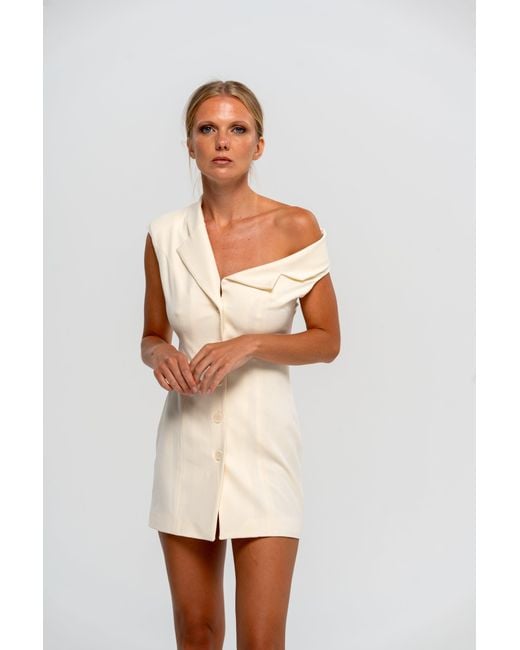 The Ethos Studio White Lilith Mini Dress
