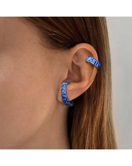 SALLY SKOUFIS Blue Culture Ear Cuff With Made Sapphires