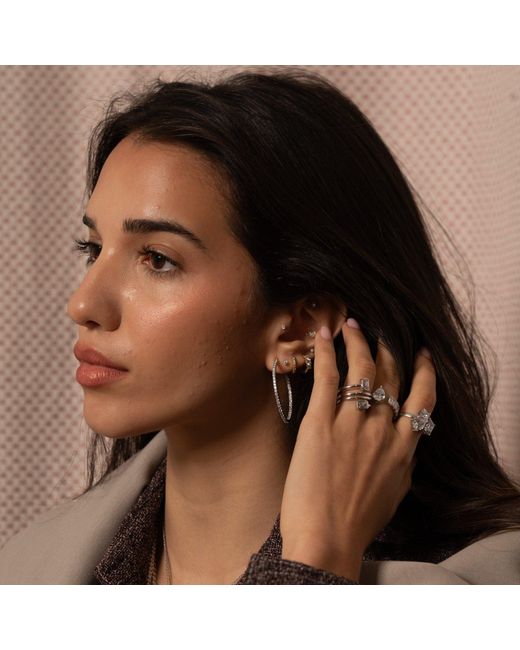 SHYMI White Emerald Spiral Statement Ring