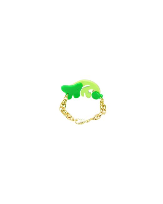 Gissa Bicalho Green Acrylic Handmade Bracelet Rosebush Clay