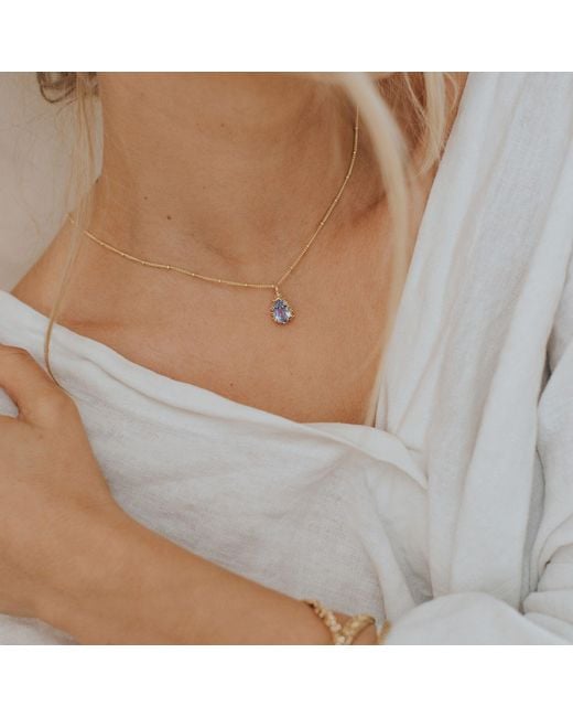 Dainty London Metallic Vermeil Topaz Necklace