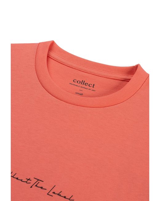 Collect the Label Pink Abstract Grid T-Shirt Neon for men