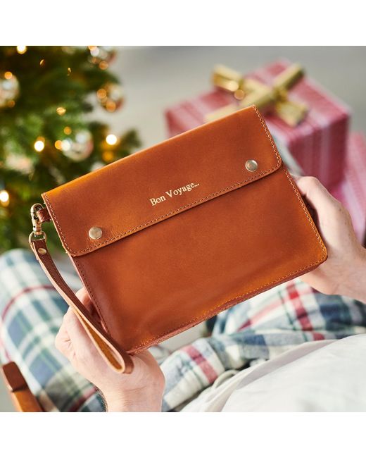 VIDA VIDA Brown Bon Voyage Tan Leather Travel Wallet
