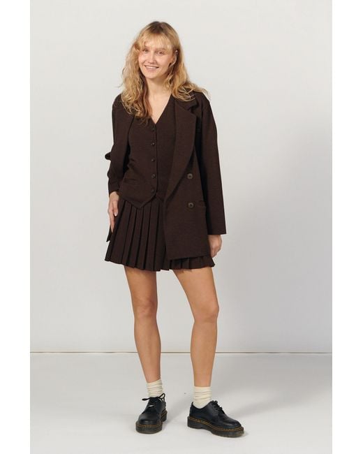 SALANIDA Brown Forza Knitted 100% Merino Blazer Chocolate *Limited Edition