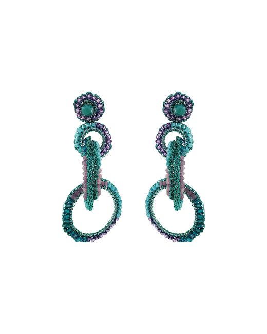 Lavish by Tricia Milaneze Green Neon Mix Grace Handmade Crochet Earrings