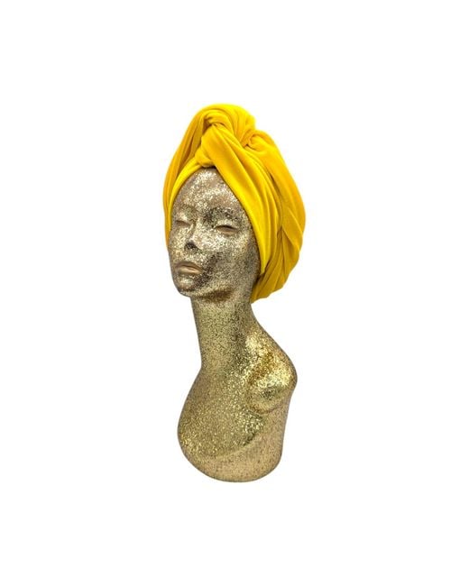 Julia Clancey Yellow Classic Velour Madam Sunshine Reversible Turban