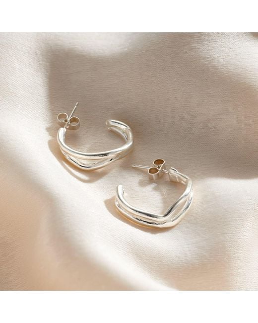 Posh Totty Designs Metallic Delta Open Hoop Earrings