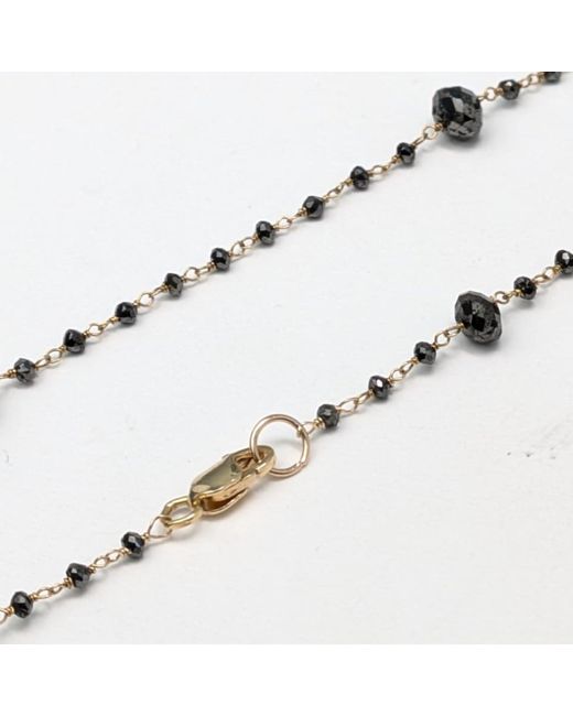 Rahul's Jewels Metallic 18" Genuine Diamond Rosary Necklace