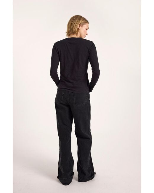 Brodie Cashmere Blue Long Sleeve Crew Neck