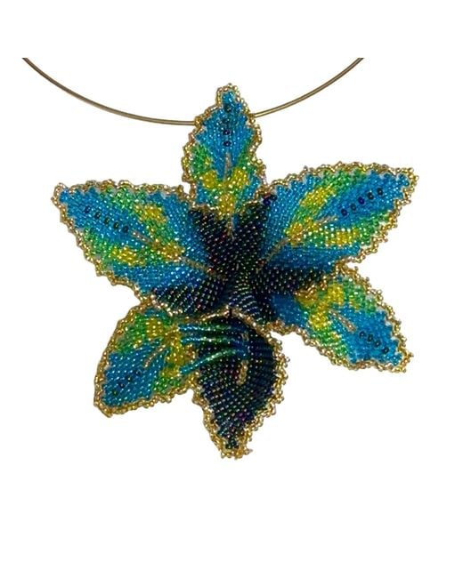 Iliana Arrazola Green Orchid Choker, And, Glass Beads, Beaded Jewelry