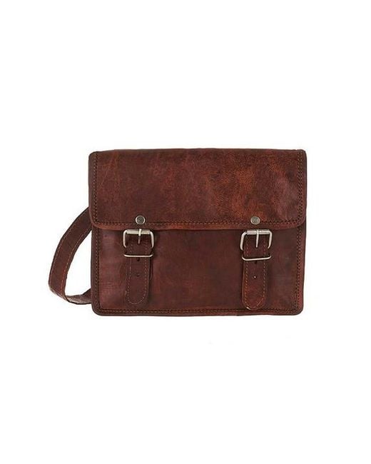 VIDA VIDA Brown Vida Mini Leather 2 Buckle Bag