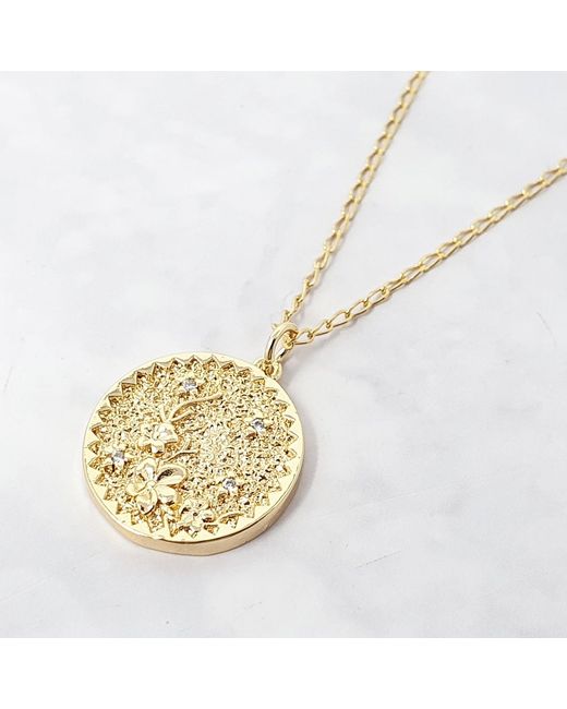Harfi Metallic Dainty Cherry Blossom Flower Plated Charm Necklace