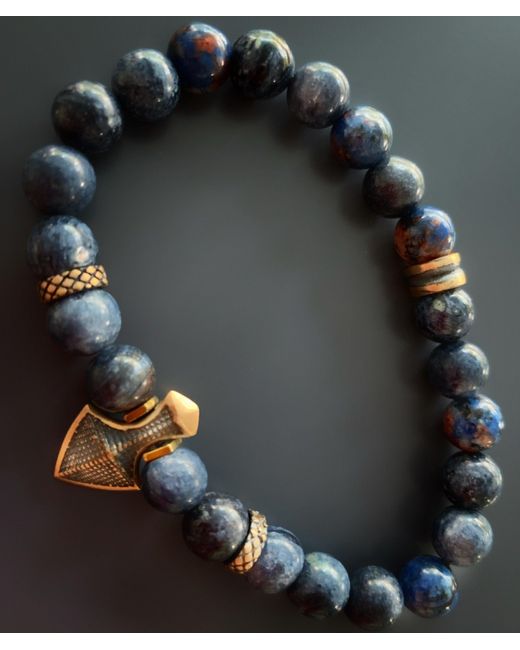 Ebru Jewelry Blue Balance Sodalite Stone Bracelet for men