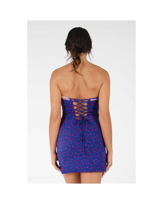 Blackbough Swim Blue Tiffany Mini Tube Dress Heartache Pointelle