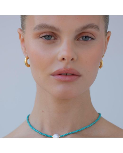 Arctic Fox & Co. Metallic Amara Half Twist Hoop Earrings