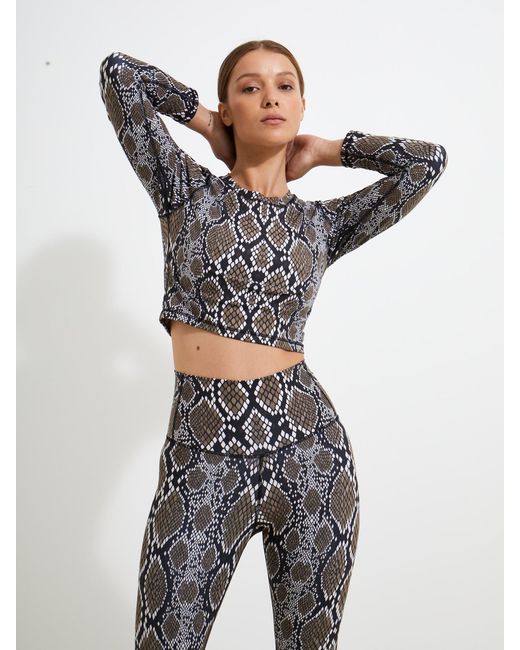 Lula-Ru Gray Neutrals Long Sleeve Top