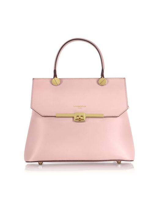 Le Parmentier Pink Atlanta Top Handle Satchel Bag W/Shoulder Strap