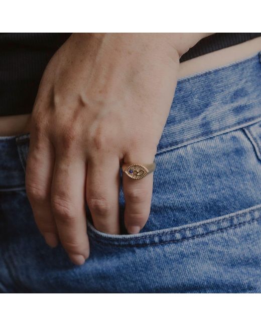 Claire Hill Designs Metallic Fuck Shorthand Signet Ring