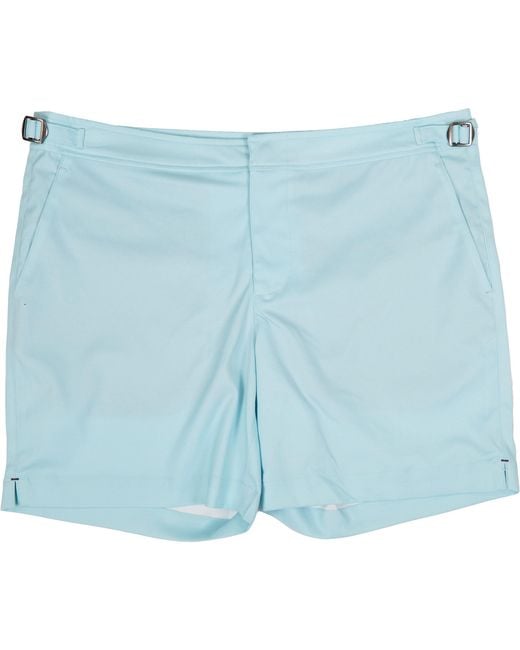 Lords of Harlech Blue Pool Oxford Swim Short for men