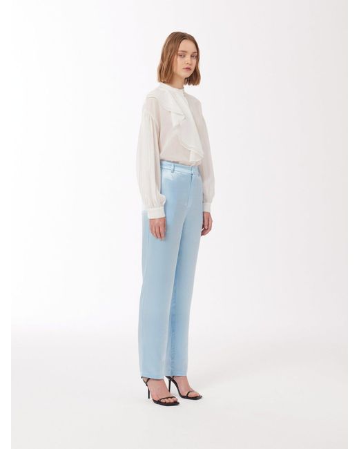 Sour Figs White Asymmetrical Ruffle Shirt