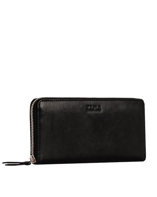 Time Resistance Black Leather Continental Wallet