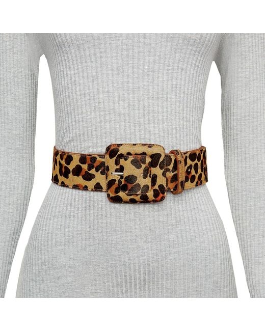 BeltBe Orange Neutrals Square Buckle Belt