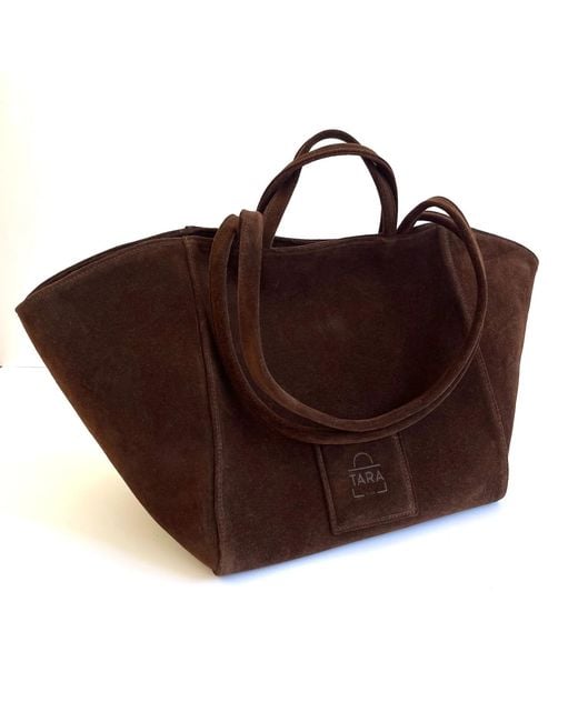 Tarea Studio Brown Dark Suede Lido Bag
