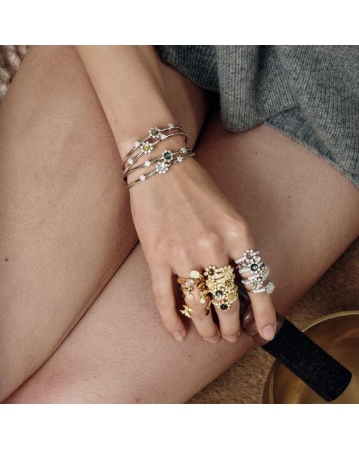 Freqnc Atelier Metallic Eight Petals Ring