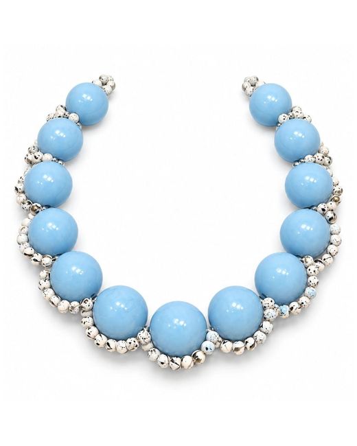 Eyeconic by Samar Ajram Blue Vivian Sky Beaded Necklace